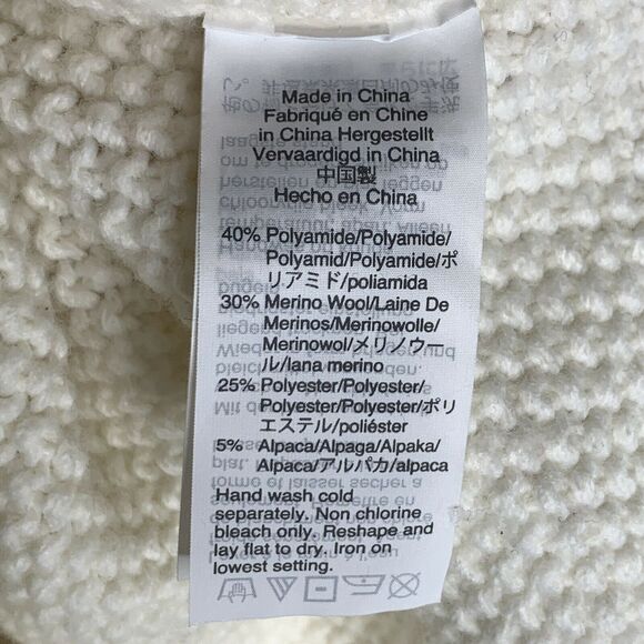 Madewell Mercer Turtleneck Sweater Ivory Knit Wool Blend NWOT Size XS - Picture 9 of 9